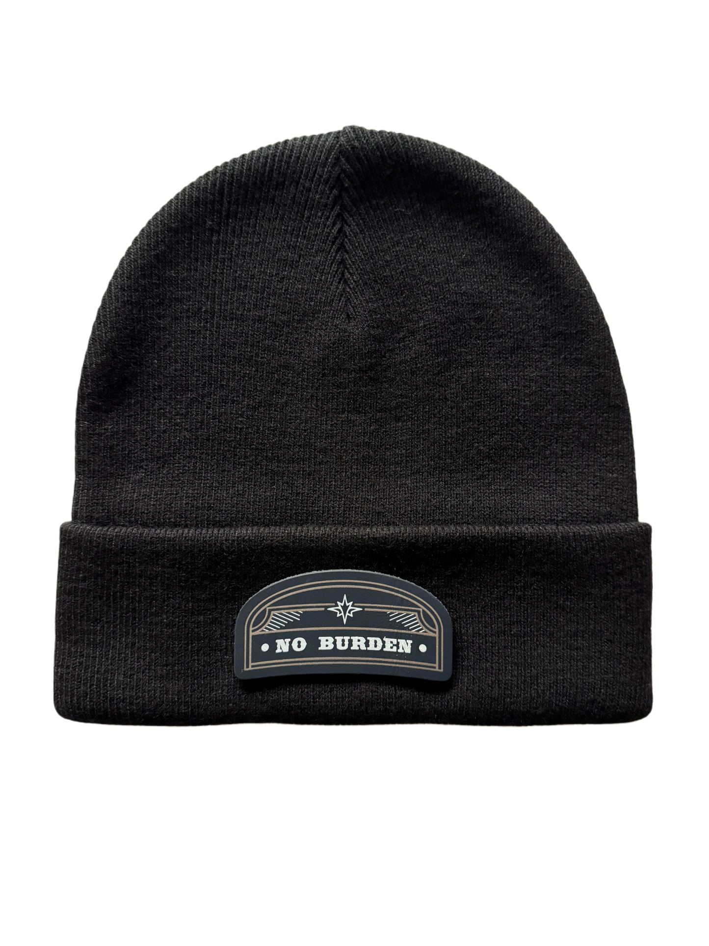 No Burden Dual Leather Patch Beanie