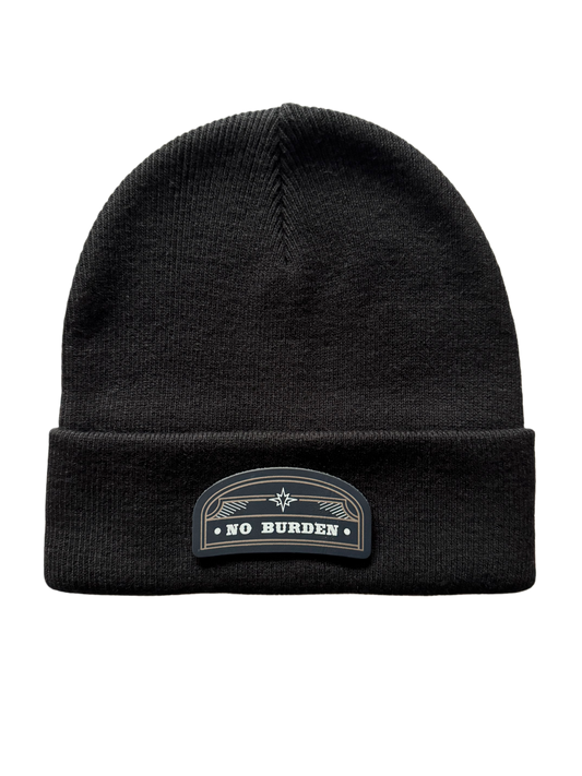 No Burden Dual Leather Patch Beanie