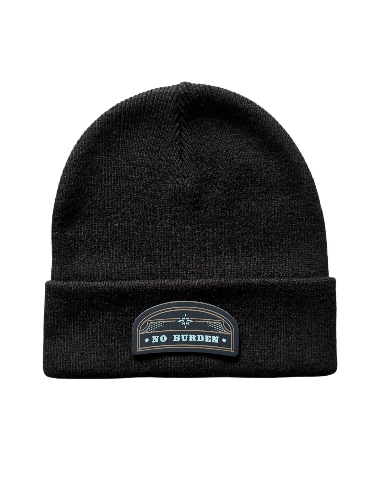 No Burden Dual Leather Patch Beanie