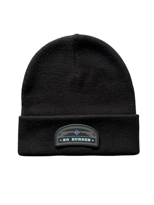 No Burden Dual Leather Patch Beanie